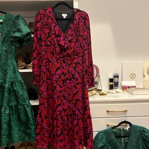 JCrew midi floral dress